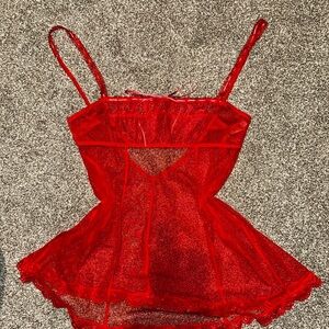 Vintage Victoria's Secret Red Slip Rare